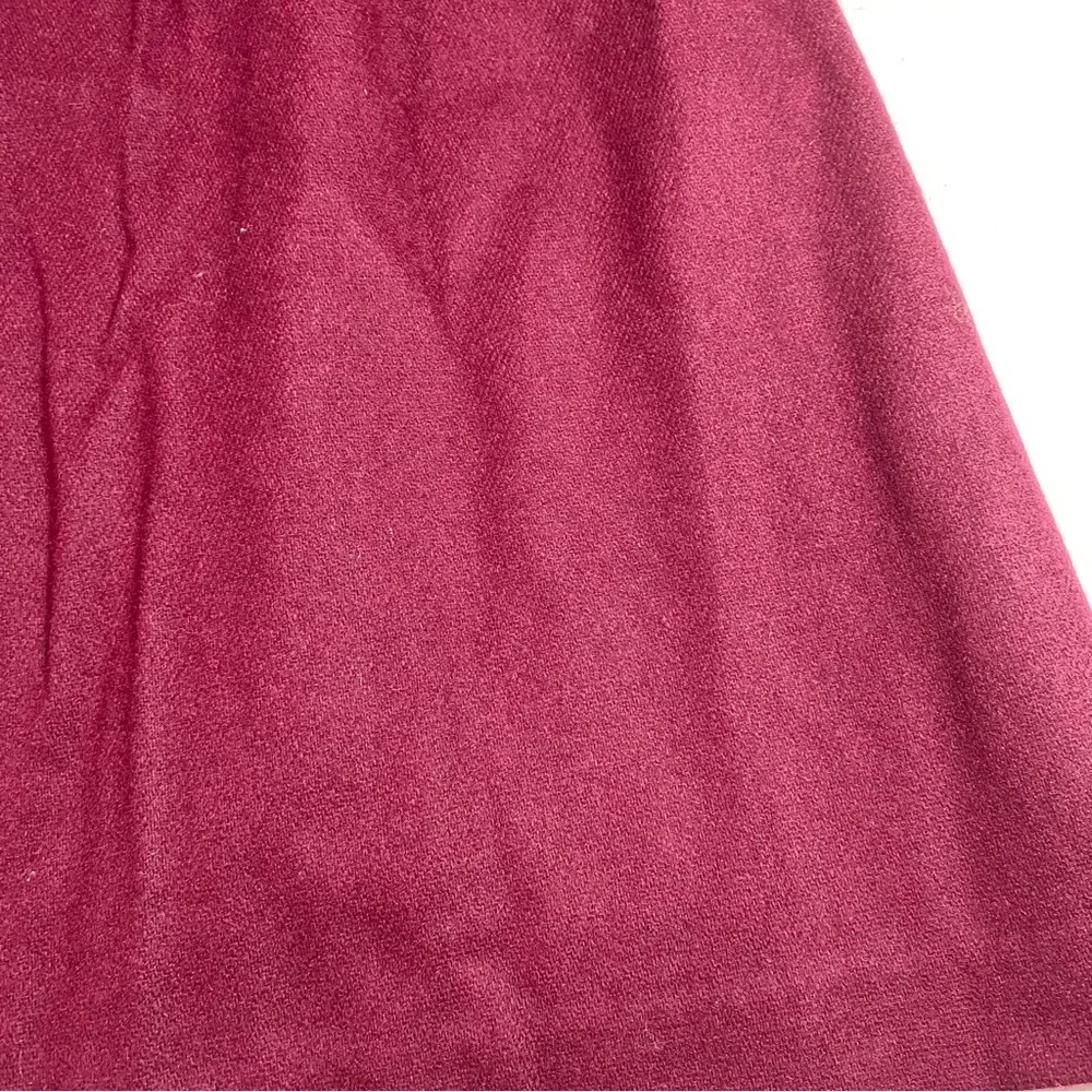 Tog Shop Aline Wool skirt Vintage Burgundy Lined Full Skirt Pockets Sz 16